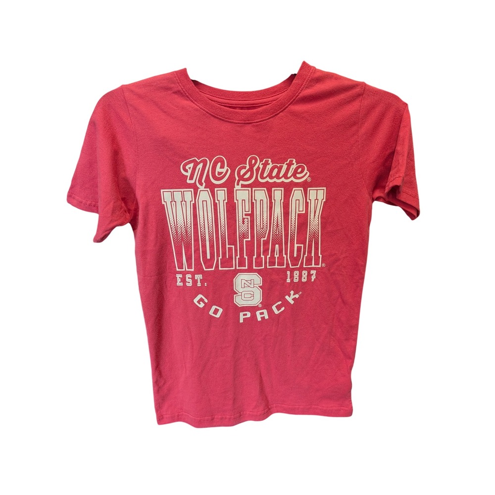 Team Athletics NC‎ State Wolfpack Red Graphic T-Shirt Boy's Large 12/14 NEW
